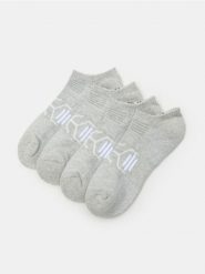 Krótkie skarpetki 4 pack - szary. Szare skarpety Sinsay, bez wzorów. Za 15.99 zł.