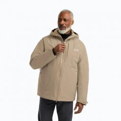 Kurtka puchowa męska Jack Wolfskin Icecape 2 l Down Ins Rds. Brązowe kurtki Jack Wolfskin, l, bez wzorów, z materiału, bez kaptura. Za 1,439.00 zł.