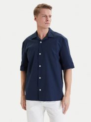 Tommy Hilfiger Koszula MW0MW42645 Granatowy Regular Fit. Niebieskie koszule Tommy Hilfiger, m, bez wzorów, z syntetyku, bez kołnierzyka, bez ramiączek. Za 449.99 zł.