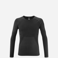Koszulka termoaktywna męska MILLET Drynamic Soft Ls Tee M. Czarne bielizna termoaktywna Millet, na zimę, m, bez wzorów, z dzianiny, bez ramiączek, trekkingowe. Za 291.55 zł.