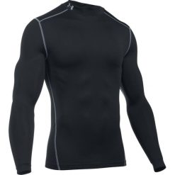 Under Armour CG Armour Mock Black Steel L. Czarne bielizna termoaktywna Under Armour, l, bez wzorów, ze skóry, bez ramiączek, na fitness i siłownię. Za 249.00 zł.