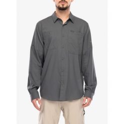 Koszula turystyczna męska Columbia Silver Ridge Utility II LS Shirt. Szare koszule Columbia, m, bez wzorów, bez kołnierzyka, bez ramiączek. Za 307.99 zł.