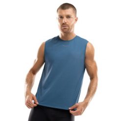 Męska koszulka do biegania bez rękawów Fitness Siroko Paine Blue. Niebieskie bezrękawniki SIROKO, na zimę, m, bez wzorów, bez ramiączek, do biegania. Za 85.00 zł.