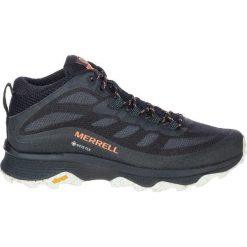 Buty trekkingowe męskie Merrell Moab Speed Mid Gtx. Brązowe buty turystyczne Merrell, bez wzorów, z materiału, bez zapięcia, trekkingowe. Za 638.05 zł.