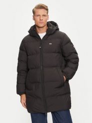 Tommy Jeans Kurtka puchowa Essential DM0DM20466 Czarny Regular Fit. Czarne kurtki Tommy Jeans, l, bez wzorów, z jeansu, bez kaptura. Za 699.99 zł.