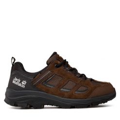 Trekkingi Jack Wolfskin. Brązowe buty trekkingowe Jack Wolfskin, bez wzorów, bez zapięcia. Za 229.99 zł.