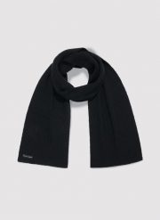 PAKO LOTRENTE – Wełniany szalik w kolorze czarnym. Czarne szaliki Pako Lorente, bez wzorów, prążkowane. Za 64.99 zł.