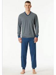 Schiesser Piżama w kolorze niebieskim rozmiar: 54. Niebieskie piżamy Schiesser, bez wzorów, z bawełny, bez ramiączek. Za 152.99 zł.