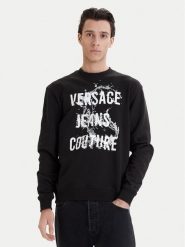 Versace Jeans Couture Bluza 80GAIC01 CF00C Czarny Regular Fit. Czarne bluzy Versace Jeans Couture, m, bez wzorów, z bawełny, bez kaptura. Za 909.99 zł.