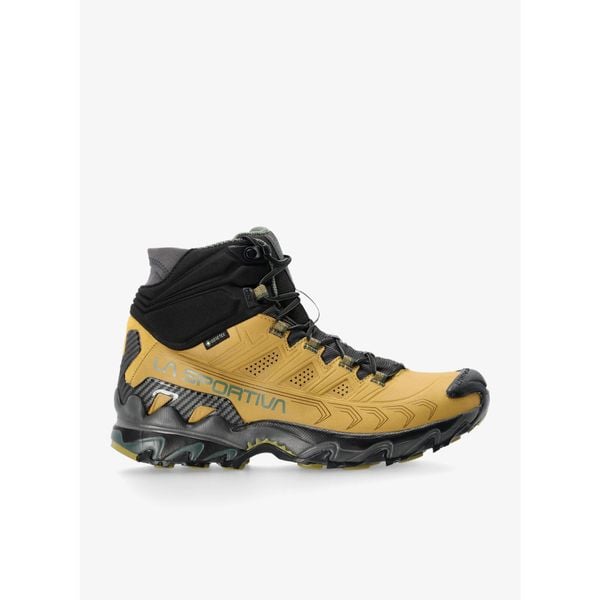 Buty turystyczne męskie La Sportiva Ultra Raptor II Mid Leather GTX. Brązowe buty trekkingowe La Sportiva, bez wzorów, z materiału, za kostkę, bez zapięcia, trekkingowe. Za 865.99 zł.