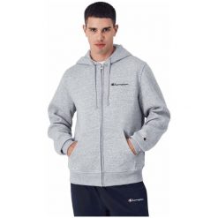 Bluza męska Champion Full Zip Hoodie. Szare bluzy z kapturem Champion, m, bez wzorów, z bawełny, z kapturem. Za 341.76 zł.