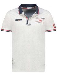 Geographical Norway Koszulka polo "Konbustyble" w kolorze szarym rozmiar: M. Szare koszulki polo Geographical Norway, m, bez wzorów, z bawełny, bez kołnierzyka, bez ramiączek. Za 119.40 zł.