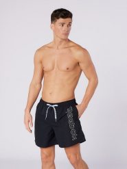 Reebok Szorty kąpielowe "Abbott" w kolorze czarnym rozmiar: M. Czarne krótkie spodenki sportowe Reebok, m, bez wzorów, z materiału. Za 52.99 zł.