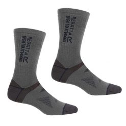 Wool Hiker unisex skarpety wełniane 2-pak. Brązowe skarpety Regatta, bez wzorów, z elastanu. W wyprzedaży za 79.99 zł.