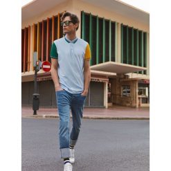 SPODNIE DENIM DOPASOWANE. Koszulki polo marki TOP SECRET. Za 129.99 zł.