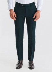 PAKO LORENTE – Zielone spodnie garniturowe. Zielone garnitury Pako Lorente, m, bez wzorów, z bawełny. Za 599.99 zł.