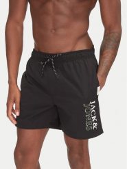 Jack&Jones Szorty kąpielowe Maui 12272799 Czarny Regular Fit. Czarne kąpielówki Jack&Jones, l, bez wzorów, z syntetyku. Za 89.99 zł.