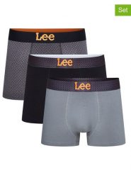 LEE Underwear Bokserki (3 pary) "Lucan" w kolorze szaro-czarnym rozmiar: L. Czarne bokserki LEE Underwear, l, bez wzorów. Za 74.63 zł.