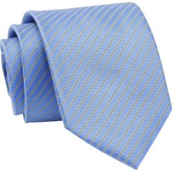 Krawat Błękitny w Paski, Prążki 7 cm, Elegancki, Klasyczny, Męski -ALTIES. Niebieskie krawaty i muchy Alties, bez wzorów, z tkaniny. Za 49.00 zł.