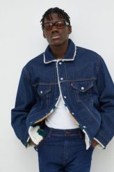 Levi's kurtka dwustronna męska kolor granatowy przejściowa oversize. Niebieskie kurtki Levi's®, l, bez wzorów, bez kaptura. W wyprzedaży za 489.99 zł.