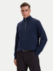 Calvin Klein Sweter LV040BM356 Granatowy Regular Fit. Niebieskie swetry rozpinane CALVIN KLEIN, m, bez wzorów, z bawełny, bez kołnierzyka, bez ramiączek. Za 449.99 zł.