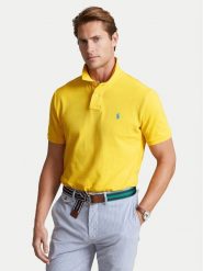 Polo Ralph Lauren Polo Core Replen 710795080 Żółty Slim Fit. Żółte koszulki polo Polo Ralph Lauren, m, bez wzorów, z bawełny, bez kołnierzyka, bez ramiączek. Za 369.99 zł.