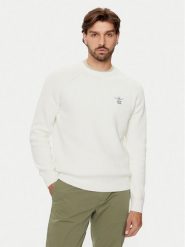 Aeronautica Militare Sweter 242MA1508L529 Biały Regular Fit. Białe swetry rozpinane Aeronautica Militare, l, bez wzorów, z bawełny, bez kołnierzyka, bez ramiączek. Za 619.99 zł.