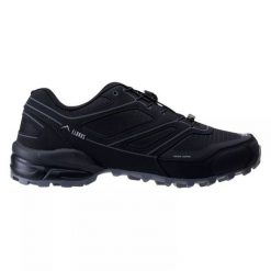 Buty Elbrus Denov Teen M 92800490877 czarne. Czarne buty turystyczne bez wzorów, z gumy, bez zapięcia. Za 289.96 zł.