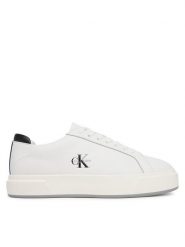 Calvin Klein Sneakersy Basket Cupsole Laceup Lth Ml YM0YM01460 Biały. Białe buty sportowe casual CALVIN KLEIN, bez wzorów, ze skóry, bez zapięcia. Za 389.99 zł.