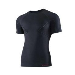 Koszulka wełniana z krótkim rękawem męska Brubeck ACTIVE WOOL. Czarne bielizna termoaktywna Brubeck, l, bez wzorów, z elastanu, bez ramiączek. Za 192.00 zł.