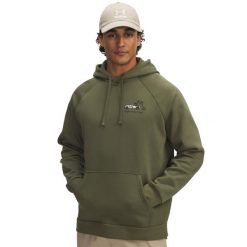 Bluza z kapturem Under Armour Rival HBR Logo. Czarne bluzy z kapturem Under Armour, m, bez wzorów, z bawełny, z kapturem. Za 281.91 zł.