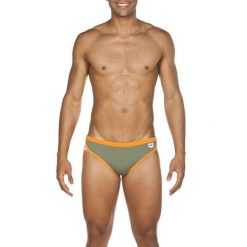 Kąpielówki slipy męskie na basen Arena Team Stripe Brief. Brązowe kąpielówki Arena, m, bez wzorów, sportowe. Za 40.99 zł.