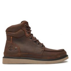 Kozaki Timberland. Brązowe kozaki Timberland, bez wzorów, bez obcasa, bez zapięcia. Za 799.99 zł.