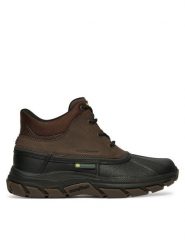 Skechers Trzewiki Respected - Swamper 256026/CHBK Brązowy. Brązowe botki sznurowane Skechers, bez wzorów, ze skóry, bez obcasa, bez zapięcia. Za 569.99 zł.
