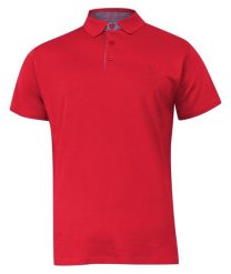 Koszulka POLO, Czerwona Casualowa, Męska, Krótki Rękaw, Jednokolorowa, T-shirt -EXPOMAN. Czerwone bluzki z długim rękawem Expoman, l, bez wzorów, z bawełny, bez kołnierzyka, bez ramiączek. Za 109.00 zł.