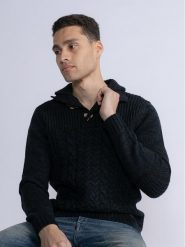 Petrol Industries Sweter M-3030-KWC211 Granatowy Regular Fit. Niebieskie swetry rozpinane Petrol Industries, m, bez wzorów, z syntetyku, bez kołnierzyka, bez ramiączek. Za 219.99 zł.