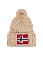 Napapijri Czapka Semiury 5 NP0A4GKB Beżowy. Brązowe czapki zimowe Napapijri, bez wzorów. Za 219.99 zł.