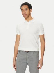 Geox Polo M5511B T3240 F2128 Biały Regular Fit. Białe koszulki polo Geox, m, bez wzorów, z bawełny, bez kołnierzyka, bez ramiączek. Za 159.99 zł.