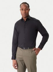 HUGO Koszula Kason 50482056 Czarny Slim Fit. Czarne koszule Hugo, m, bez wzorów, z bawełny, bez kołnierzyka, bez ramiączek. Za 399.99 zł.
