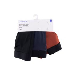 Bokserki sportowe męskie Decathlon 3 sztuki. Brązowe bokserki Decathlon, m, bez wzorów, z elastanu. Za 49.99 zł.
