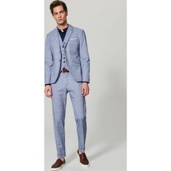 Spodnie garniturowe w kratę - Niebieski. Eleganckie spodnie Reserved. Za 169.99 zł.