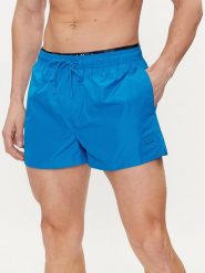 Calvin Klein Swimwear Szorty kąpielowe KM0KM00947 Niebieski Regular Fit. Niebieskie kąpielówki Calvin Klein Swimwear, m, bez wzorów, z syntetyku. Za 209.99 zł.