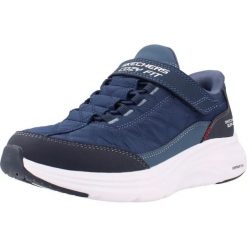 Buty SKECHERS CONTOUR FOAM Niebieski. Niebieskie buty turystyczne Skechers, bez wzorów, ze skóry, bez zapięcia, na fitness i siłownię. Za 246.99 zł.