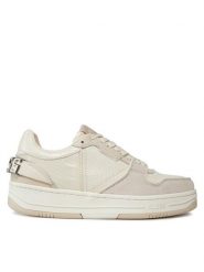 Guess Sneakersy Ancona Low FMPANC PEL12 Biały. Białe buty sportowe casual Guess, z aplikacjami, ze skóry, bez zapięcia. Za 419.99 zł.