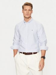 Tommy Hilfiger Koszula MW0MW36238 Niebieski Regular Fit. Niebieskie koszule Tommy Hilfiger, m, bez wzorów, z bawełny, bez kołnierzyka, bez ramiączek. Za 279.99 zł.