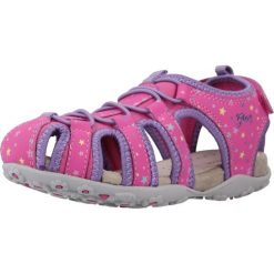 Sandały GEOX JR SANDAL ROXANNE A Rose. Czerwone sandały Geox, ze skóry, bez zapięcia. Za 163.99 zł.