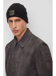 Hugo Boss Fashion Czapka beanie w kolorze czarnym rozmiar: onesize. Czarne czapki zimowe Hugo Boss Fashion, bez wzorów, ze skóry. Za 149.31 zł.