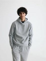 Bluza regular z kapturem - jasnoszary. Szare bluzy z kapturem Reserved, l, bez wzorów, z bawełny, z kapturem. Za 139.99 zł.
