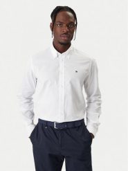 Tommy Hilfiger Koszula MW0MW40529 Biały Regular Fit. Białe koszule Tommy Hilfiger, m, bez wzorów, z bawełny, bez kołnierzyka, bez ramiączek. Za 369.99 zł.