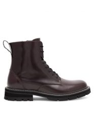 Badura Kozaki DEXTER-03 123AM Bordowy. Czerwone kozaki Badura, bez wzorów, ze skóry, bez obcasa, bez zapięcia. Za 199.99 zł.